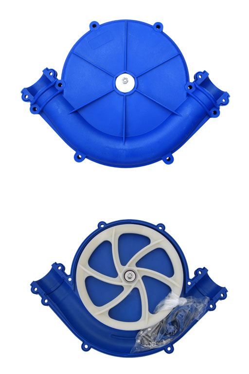 Угол поворотный 90° 60мм с литым пластиковым колесом