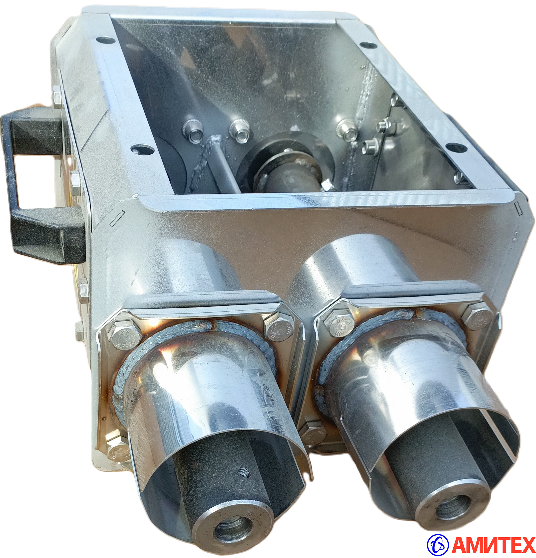 Двойной поддон с натяжителем спирали для трубы 89 мм