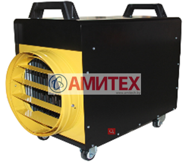 Электрический промышленнный нагреватель 15 кВт, 380B, 120 м2, 1520 м3/ч