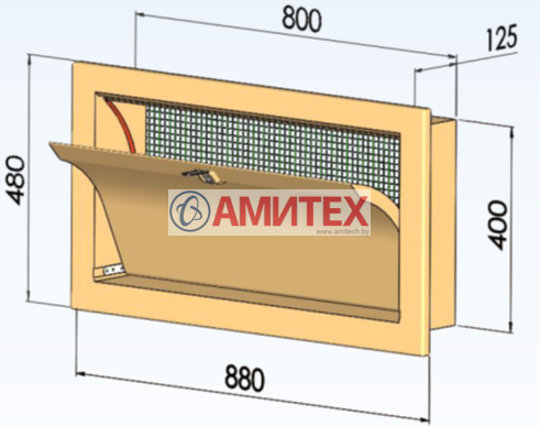 Клапан приточный ПУ 2050 м3/час при 10Па (4265 м3/час 25Па)