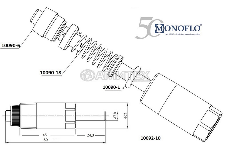Ниппельная поилка 1/2“ для поросят и свиней на откорме