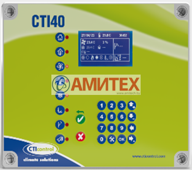 Контроллер климатический с кривыми роста, отрицательным давлением и симисторным выходом 6/15A