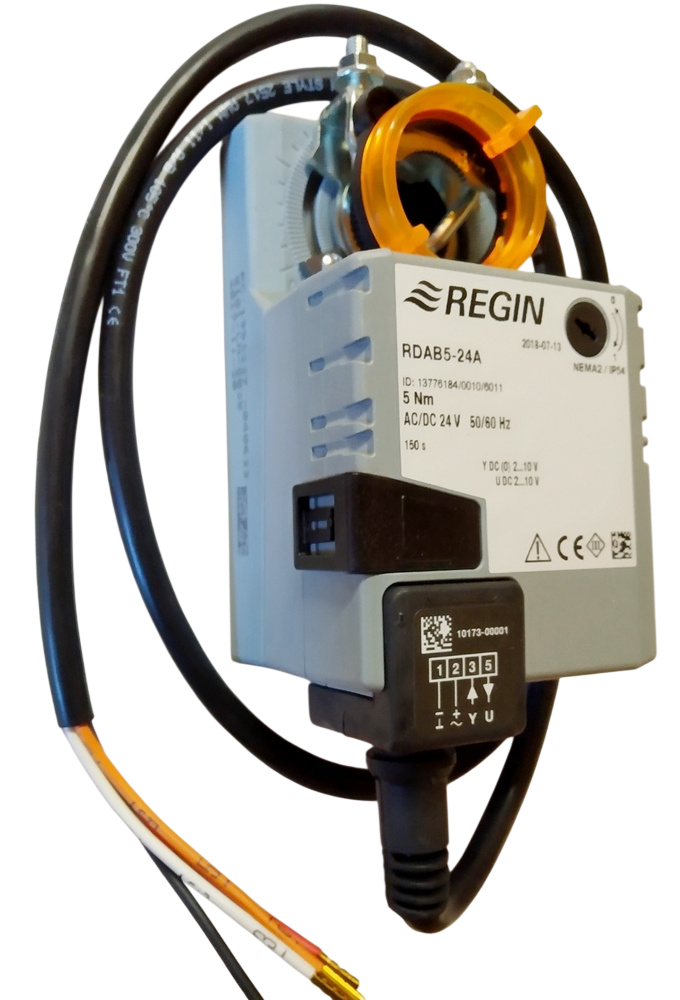 Сервопривод заслонки REGIN RDAB5-24A 5 Нм без возвратной пружины