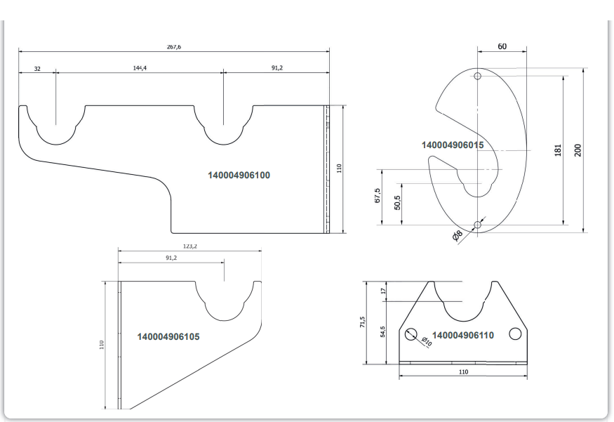 Кронштейн для ребристых труб
