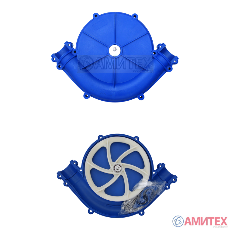 Угол поворотный 90° 50мм с литым пластиковым колесом