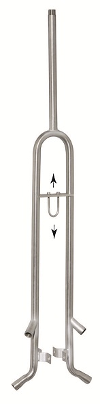Труба 1/2" изогнутая на 190 ° под 4 поилки