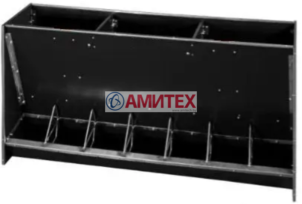 Кормовой аппарат ящичного типа, односторонний для доращивания на 7 кормомест, 1400*300*750мм, предназначен до 70 голов