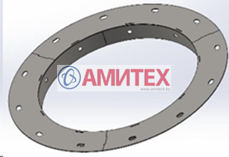 Усилитель прочности 2-х составной из нерж. стали шахты вентиляционной Ø 680 мм