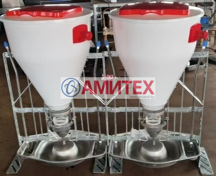 Кормовой аппарат двойной 180л  для откорма (30-130 кг)