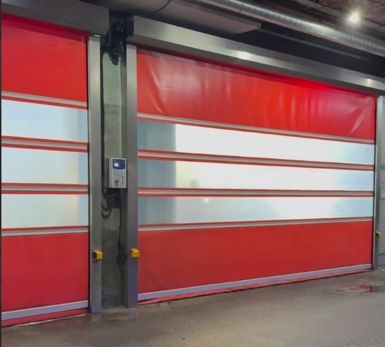 Скоростные рулонные ворота из прочного армированного ПВХ