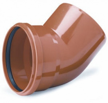 Отвод (колено) 250 мм 45 градусов