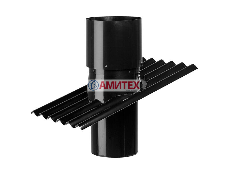 Шахта вытяжной вентиляции (без вентилятора) пластиковая, утепленная, толщиной 4мм, Ø 680мм, общ. высотой 2м