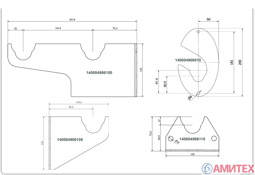 Кронштейн для ребристых труб