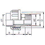 Разъемная муфта d 63  с нар.резьбой
