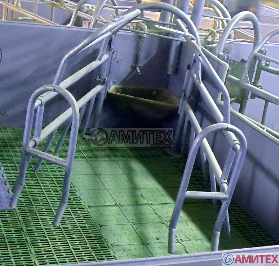 Станок горячецинкованный для свиноматки угловой