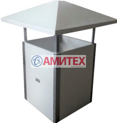 Шахта вентиляционная квадратная утепленная толщ. 24мм  (без вентилятора) сечением вн. 0,6*0,6 (нар 0,65 *0,65) м2, высота 1,2 м