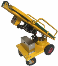 Стальная (с полимерным покрытием) самоходная тележка для перевозки туш животных весом до 300кг с двигателем 48В 900Вт