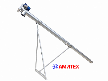 Шнек горячеоцинкованный AMI 200/6 с мотором 3 кВт, 380В, 6,78А, 1400 об/ мин, IP 55