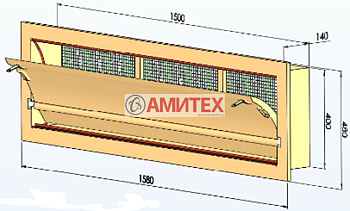 Клапан приточный 5800 м3/час при 10Па (8750 м3/час 25Па)